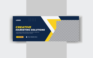 Modern digital business marketing promotion Facebook cover design template and marketing cover
