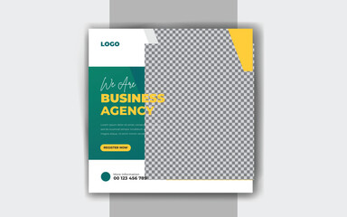 Business social media post Digital marketing banner template