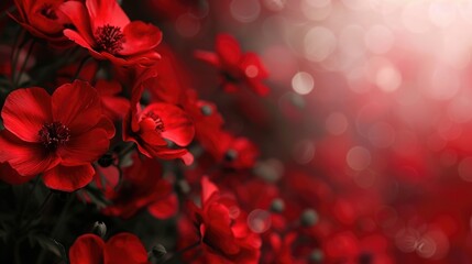 Top notch background featuring red flowers