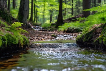 Stream flowing through forest