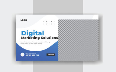 
Grow Your Business corporate real-estate business YouTube thumbnail design template and layout
