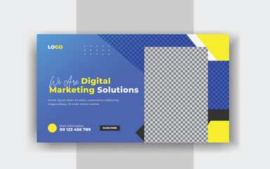 
Grow Your Business corporate real-estate business YouTube thumbnail design template and layout
