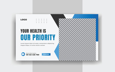 medical you tube thumbnail design protection template and virus buying
