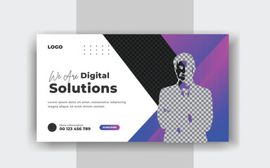 
Grow Your Business corporate real-estate business YouTube thumbnail design template and layout
