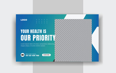 medical you tube thumbnail design protection template and virus buying