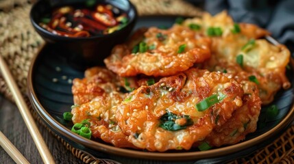 Fototapeta premium Traditional Chinese breakfast fritters now with new fillings and flavors