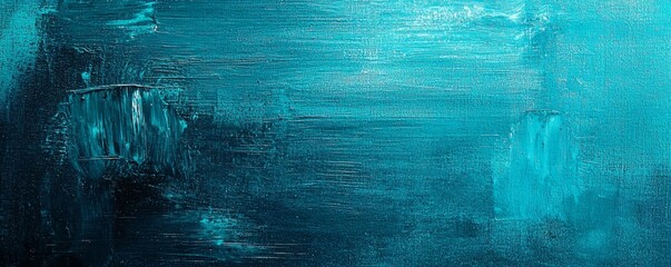 Abstract Turquoise Canvas Texture, Acrylic Paint, Blue, Texture, Art