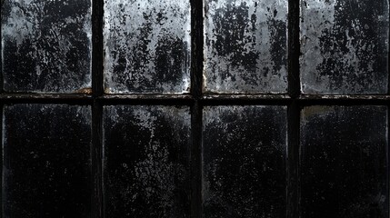 Black and White Windowpane with Faded Paint, Photography, Abstract, Texture, Window,
