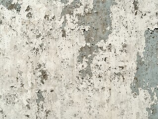 Obraz premium Cracked and Peeling White Paint on Grey Wall, Texture, Abstract, Grunge, Background, Wall, Paint