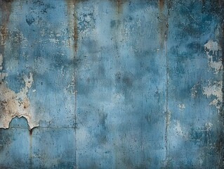Obraz premium Cracked Blue Paint Texture, Abstract Background, Grunge, Distressed, Vintage, Wall Art, Surface
