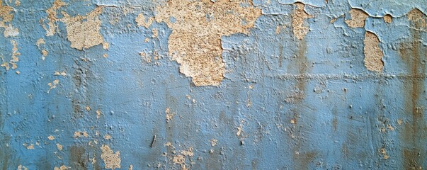 Peeling Blue Paint on Weathered Wall, Texture, Background, Abstract, Wall, Weathered, Background
