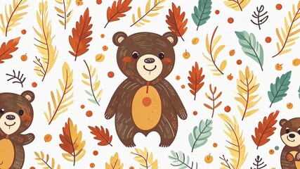 Children's background with bears