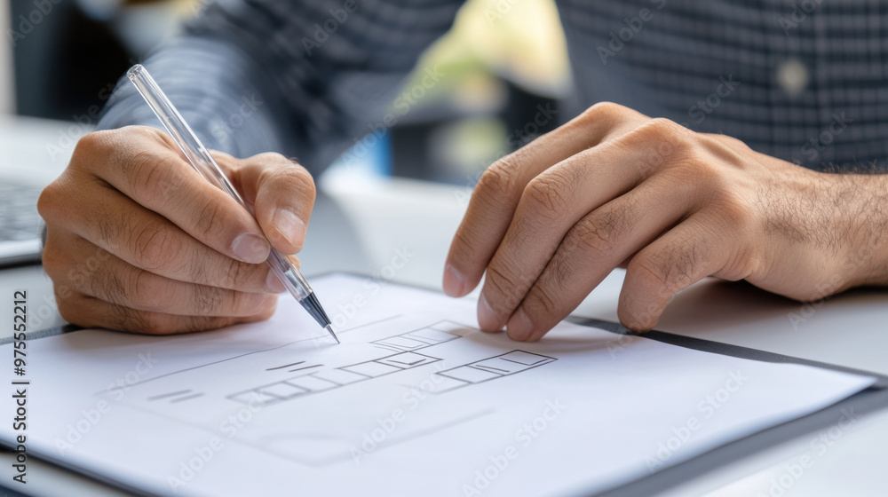 Aufkleber creating detailed plan is essential for effective project management. this image captures person act