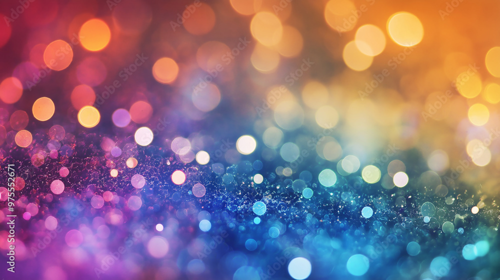 Poster vibrant bokeh lights create a mesmerizing backdrop with a blend of colorful hues and sparkling effec