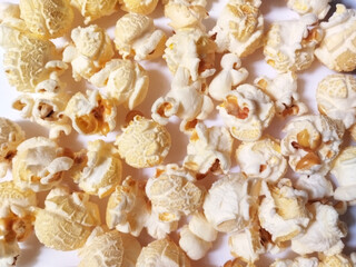 popcorn close up, healthy snack for movies and parties