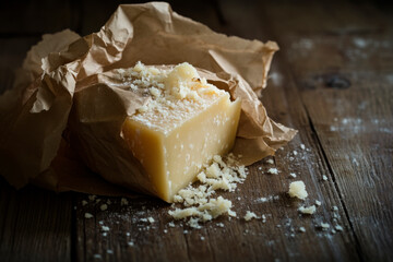 Naklejka premium Hartkäse Schnipsel