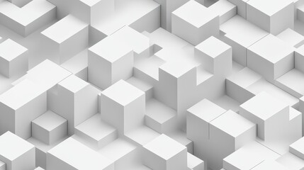 Obraz premium Isometric gray design on a white backdrop