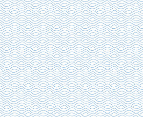 Seamless pattern with doodle waves