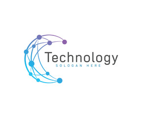 Technology logo design Vector