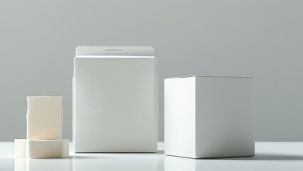 White Plain Product Set Mockup: Clean and Minimalist Design