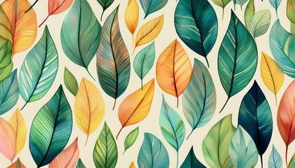 seamless pattern with leaves