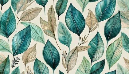 seamless pattern with leaves