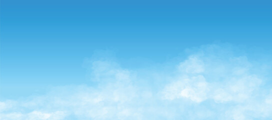 Obraz premium Blue Sky and Soft Cloud Background for Nature and Climate Themes