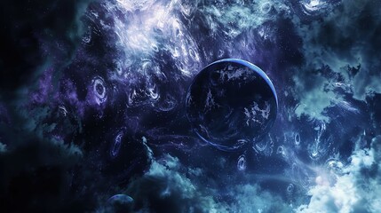 Cosmic abstract background with cosmic phenomena and celestial events.