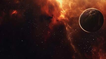 Obraz premium Cosmic abstract background with cosmic phenomena and celestial events.