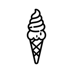 simple Ice cream icon vector isolated clip art