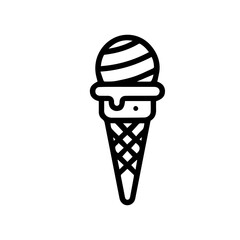 simple Ice cream icon vector isolated clip art