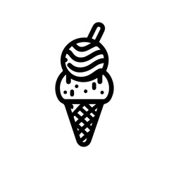 simple Ice cream icon vector isolated clip art