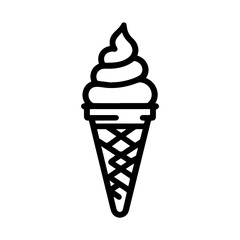simple Ice cream icon vector isolated clip art