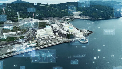 発電所とテクノロジー　空撮