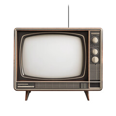 Classic Vintage Television Set Evoking Nostalgia isolated on transparent background