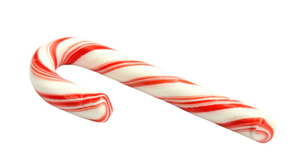 Christmas candy cane on transparent background