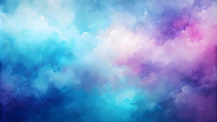 Obraz premium Abstract gradient background with a smooth blue and purple color blend, featuring a soft watercolor texture