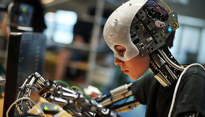 Fototapeta premium The Next Generation: Youth Enhancing Robot Performance through Algorithm Refinement