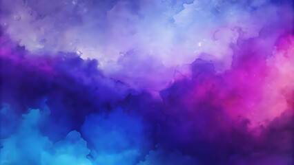 Abstract gradient background with a smooth blue and purple color blend, featuring a soft watercolor texture