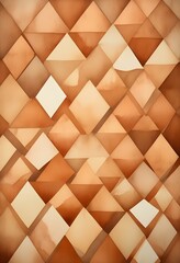 A macro shot of a squared pattern copper texture, revealing the metallic sheen and rich, warm tones of copper, with visible scratches and dimples that add character., close-up shot, short distance, pa