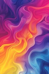 Flowing liquid patterns in gradient colors with gentle movement, leaving an open central section for text or product placement