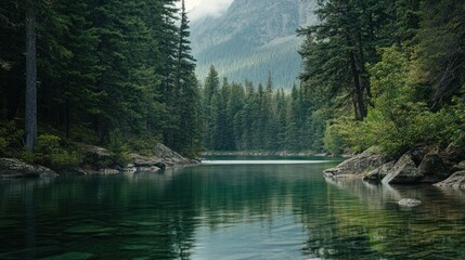Serene Mountain Lake
