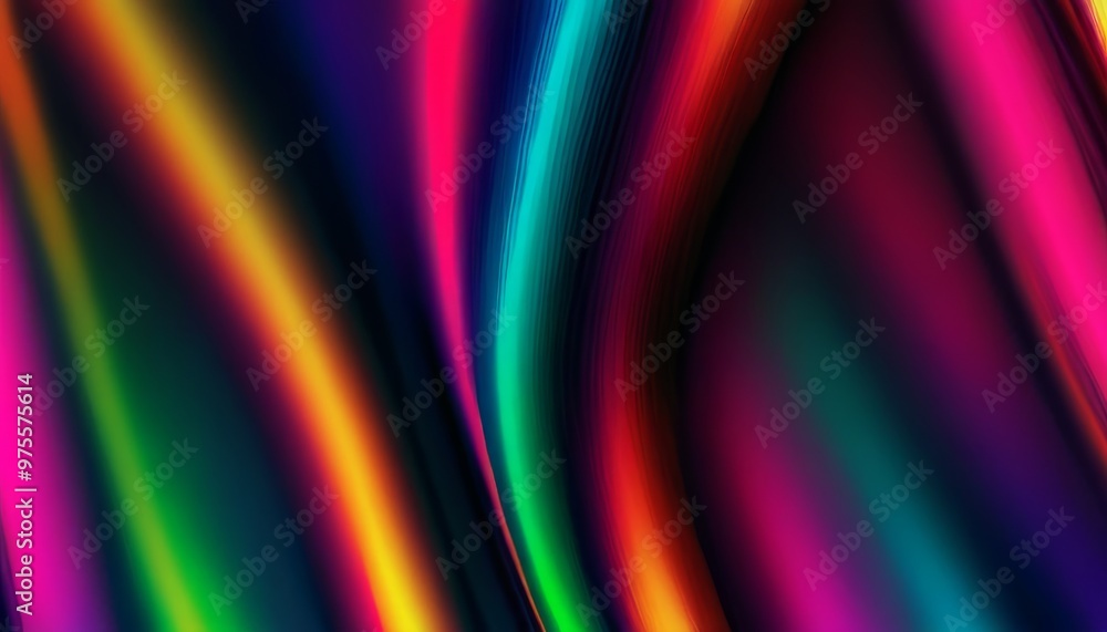 Poster this vibrant abstract gradient background features smooth, flowing waves in a spectrum of vivid colo