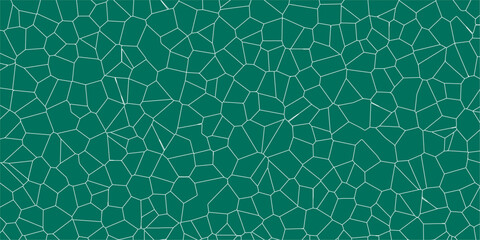 Green abstract broken glass geometric retro tiles broken quartz seamless pattern isolated crystalize terrazzo vintage vector background.
