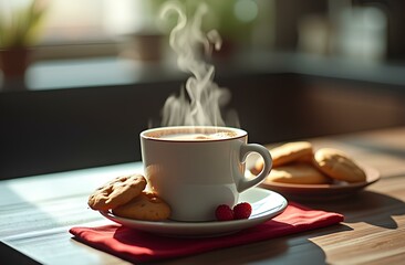cup of coffee on the table