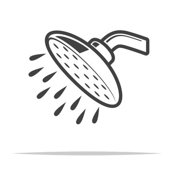 recommend clip art: Shower head outline icon transparent vector isolated