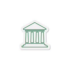 Bank stickers icon isolated on transparent background