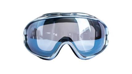 Ski goggles on transparent background
