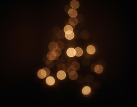 Christmas tree bokeh lights background