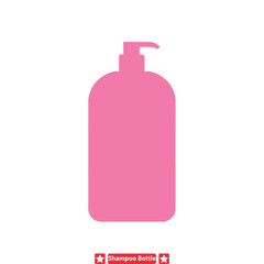 Refined Shampoo Bottle Silhouette Collection  Stylish Vector Graphics for Cosmetic Labels